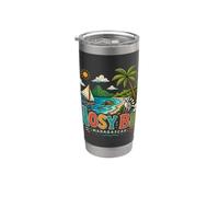 Souvenir de voyage Nosy Be Madagascar dessiné à la main Gobelet isotherme en acier inoxydable double paroi