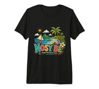 Souvenir de Voyage Nosy Be Madagascar dessiné à la Main T-Shirt Haut de Gamme