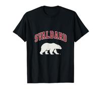 Souvenir de Voyage Ours Polaire Svalbard Norvège T-Shirt Graphique avec Valeur