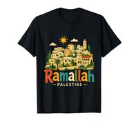 Souvenir de Voyage Ramallah Palestine dessiné à la Main T-Shirt Graphique avec Valeur