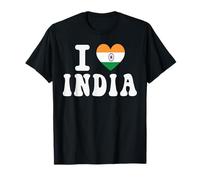 Souvenir de Voyage rétro avec Inscription « I Love India » en Forme de cœur T-Shirt