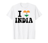 Souvenir de Voyage rétro avec Inscription « I Love India » en Forme de cœur T-Shirt