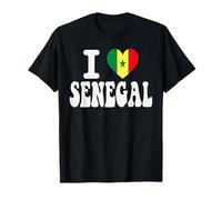 Souvenir de Voyage rétro avec Inscription « I Love Sénégal » en Forme T-Shirt