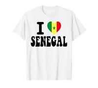 Souvenir de Voyage rétro avec Inscription « I Love Sénégal » en Forme T-Shirt