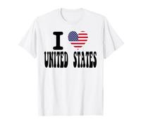 Souvenir de Voyage rétro I Love United States en Forme de cœur T-Shirt