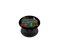 Souvenir de Voyage Roatan Honduras dessiné à la Main PopSockets PopGrip Adhésif