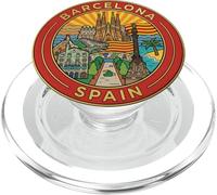 Souvenir de Voyage Rond de Barcelone Espagne Cadeau Touristique PopSockets PopGrip pour MagSafe