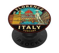 Souvenir de Voyage Rond de Florence Italie Cadeau Touristique PopSockets PopGrip Adhésif