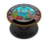 Souvenir de Voyage Rond de Londres Angleterre Cadeau Touristique PopSockets PopGrip Adhésif
