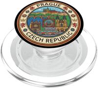 Souvenir de Voyage Rond de Prague Tchéquie Cadeau Touristique PopSockets PopGrip pour MagSafe