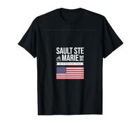 Souvenir de Voyage Sault Ste Marie Michigan Bold Type T-Shirt