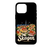 Souvenir de Voyage Skagen Danemark dessiné à la Main Coque pour iPhone 16 Pro Max