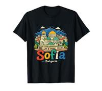 Souvenir de Voyage Sofia Bulgarie dessiné à la Main T-Shirt