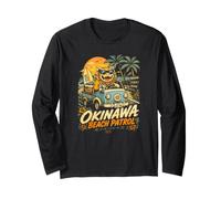 Souvenir de Voyage sur la Route de Surf d'Okinawa Shisa Beach Patrol Manche Longue