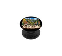 Souvenir de Voyage Telluride Colorado dessiné à la Main PopSockets PopGrip Adhésif