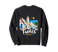 Souvenir de Voyage Tunis Tunisie dessiné à la Main Sweatshirt