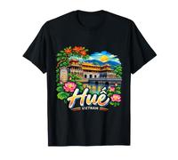 Souvenir de Voyage Vietnam dessiné à la Main Hue T-Shirt