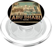 Souvenir de Voyage Vintage Abu Dhabi Émirats Arabes Unis Cadeau Touristique PopSockets PopGrip pour MagSafe