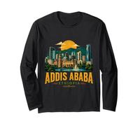 Souvenir de Voyage Vintage Addis-Abeba Ethiopie Cadeau Monument Manche Longue