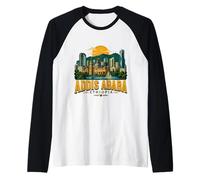 Souvenir de Voyage Vintage Addis-Abeba Ethiopie Cadeau Monument Manche Raglan