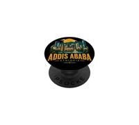 Souvenir de Voyage Vintage Addis-Abeba Ethiopie Cadeau Monument PopSockets PopGrip Adhésif
