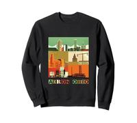 Souvenir de Voyage Vintage Akron Ohio Buildings and Landmarks Sweatshirt