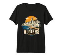 Souvenir de Voyage Vintage Alger Algérie Cadeau Monument T-Shirt Haut de Gamme