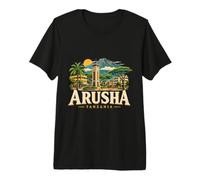 Souvenir de Voyage Vintage Arusha Tanzanie T-Shirt Haut de Gamme