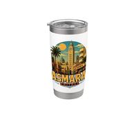 Souvenir de voyage vintage Asmara en Érythrée Gobelet isotherme en acier inoxydable double paroi