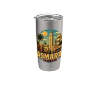 Souvenir de voyage vintage Asmara en Érythrée Gobelet isotherme en acier inoxydable double paroi