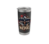 Souvenir de voyage vintage au Népal Gobelet isotherme en acier inoxydable double paroi