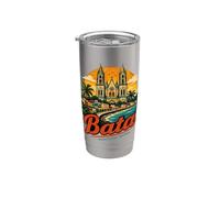 Souvenir de voyage vintage Bata Guinée équatoriale Gobelet isotherme en acier inoxydable double paroi