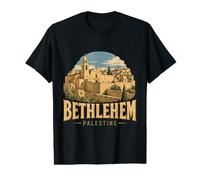 Souvenir de Voyage Vintage Bethléem Palestine Cadeau Monument T-Shirt Graphique avec Valeur