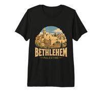 Souvenir de Voyage Vintage Bethléem Palestine Cadeau Monument T-Shirt Haut de Gamme