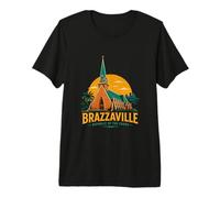 Souvenir de Voyage Vintage Brazzaville Congo T-Shirt Haut de Gamme