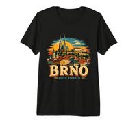 Souvenir de Voyage Vintage Brno République tchèque T-Shirt Haut de Gamme