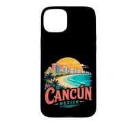 Souvenir de Voyage Vintage Cancun Mexique Cadeau Monument Coque pour iPhone 15 Plus