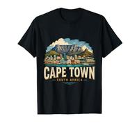 Souvenir de Voyage Vintage Cape Town Afrique du Sud T-Shirt Graphique avec Valeur