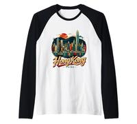 Souvenir de Voyage Vintage de Hong Kong en Chine Manche Raglan