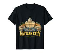 Souvenir de Voyage Vintage de la Cité du Vatican T-Shirt Graphique avec Valeur