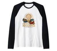 Souvenir de Voyage Vintage de Macédoine du Nord Manche Raglan
