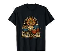 Souvenir de Voyage Vintage de Macédoine du Nord T-Shirt