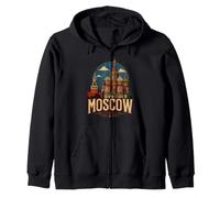 Souvenir de Voyage Vintage de Moscou en Russie Sweat à Capuche