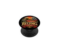 Souvenir de Voyage Vintage de Pékin en Chine PopSockets PopGrip Adhésif