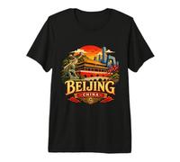 Souvenir de Voyage Vintage de Pékin en Chine T-Shirt Haut de Gamme