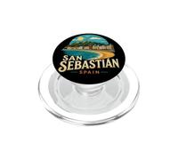 Souvenir de Voyage Vintage de Saint-Sébastien en Espagne PopSockets PopGrip pour MagSafe