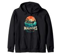 Souvenir de Voyage Vintage des Maldives Sweat à Capuche