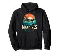 Souvenir de Voyage Vintage des Maldives Sweat à Capuche