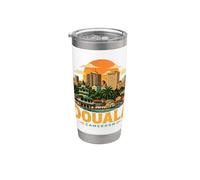 Souvenir de voyage vintage Douala Cameroun Gobelet isotherme en acier inoxydable double paroi