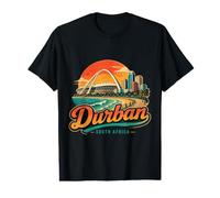 Souvenir de Voyage Vintage Durban Afrique du Sud T-Shirt Graphique avec Valeur